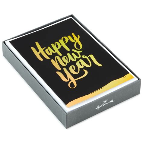 happy new year holiday cards box of 16 boxed cards hallmark