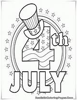 Coloring July Fourth Preschool Pages 4th sketch template