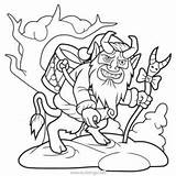 Krampus Misbehaved Punish Xcolorings Tagged 630px Easter sketch template