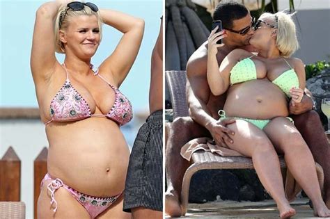 Kerry Katona Embraces Pregnant Tum In Skimpy Swimwear Daily Star