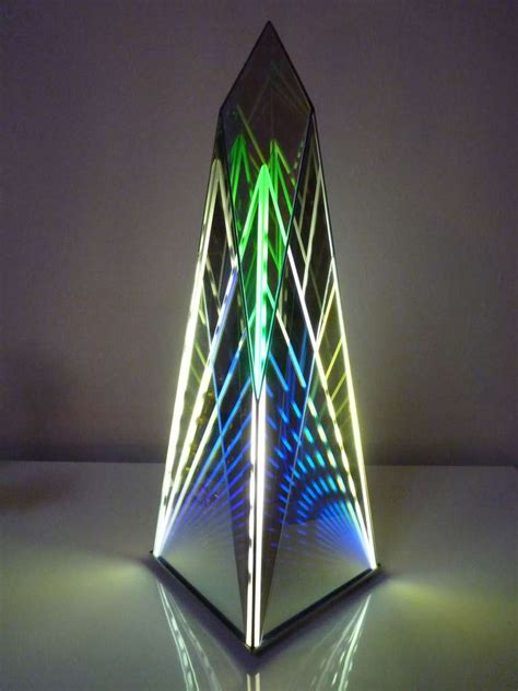inner pyramid dichroic light sculpture by ray howlett at 1stdibs