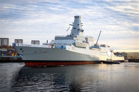 royal navys  type  frigate finally hits  water defense