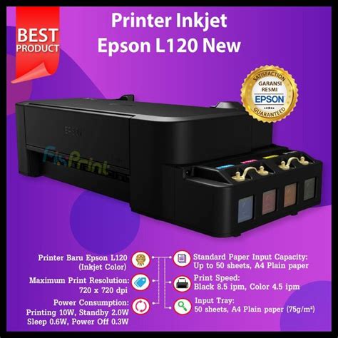 jual printer epson l120 hitam print warna infus modif ink tank pabrik