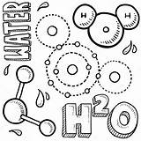 Molecule Water Science Sketch Coloring Molecules H2o Chemistry Drawing Illustration Doodle Stock Drawings Clipart Doodles Color Molecular Vector Atom Dna sketch template