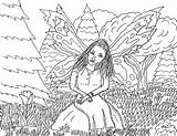 Fairy Coloring Pages Forest Fairies Robin Great Celeste Named sketch template
