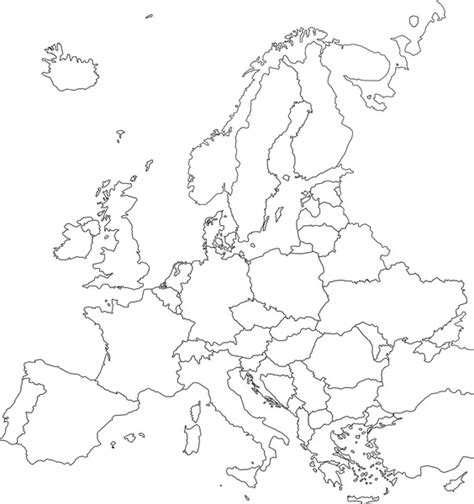 slepa mapa evropy vector art stock images depositphotos