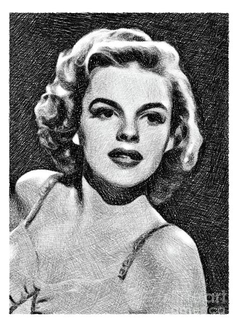 judy garland vintage actress by js drawing by esoterica art agency