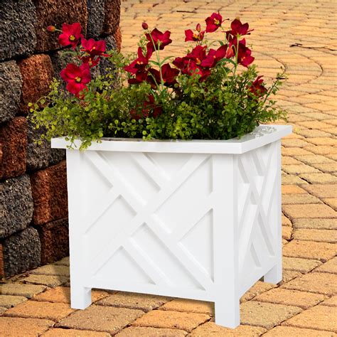 box planter white  pure garden walmartcom
