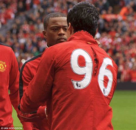 luis suarez  patrice evra shake hands  liverpool  manchester united daily mail