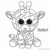 Beanie Boos Ty Xcolorings Koala Moonlight Kooky Leopard Leona sketch template