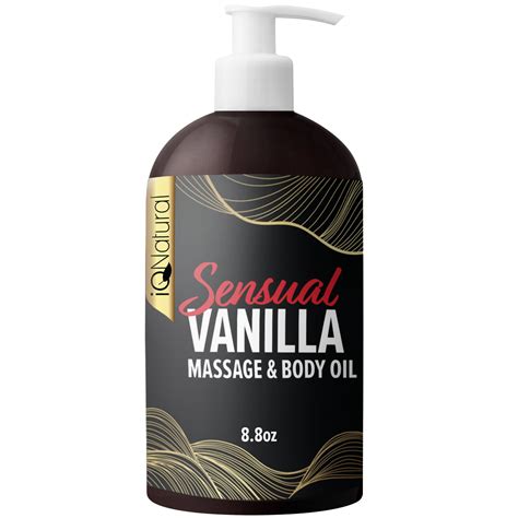 iq natural sensual vanilla massage body oil edible  intimate massage therapy  fl oz