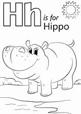 Coloring Letter Pages Hippo Hippopotamus Alphabet Printable Preschool Cartoon Kids Print Letters Abc Supercoloring Color Colouring Worksheets Sheets Crafts Super sketch template