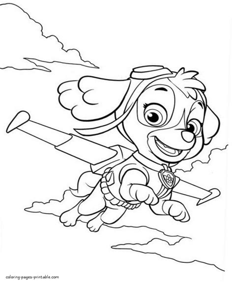 paw patrol coloring pages skye png