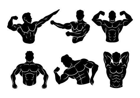 flexing muscle vector art icons  graphics