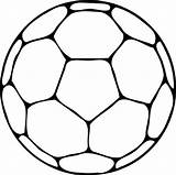 Outline Ball Soccer Clipart Clip Football sketch template