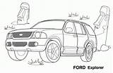 Ford Coloring Pages تلوين Explorer سيارات Car Print Colorkid Vehicles Template صفحه sketch template