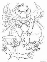 Age Ice Coloring Pages Sid Dinosaurs Dawn Cartoons Panic Colorator Bug Opossums Popular sketch template