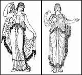 Greek Ancient Greece Chiton Peplos Ionic Fashion Clothes Clothing Women Dress Costume Era History Costumes Famous Doric Roman Bce Chitons sketch template