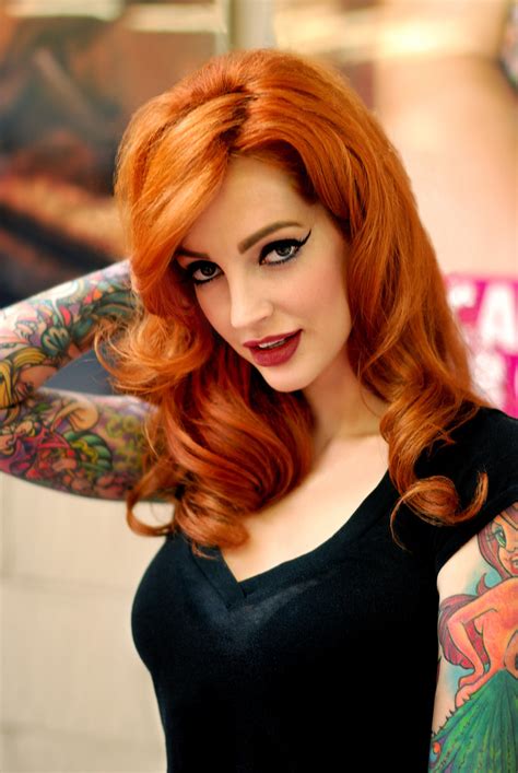 Vanessa Lake Ginger And Tattooed Pin Up Vanessa Is One Of