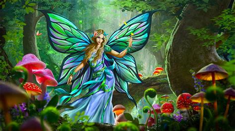Fairyland Fairy Digital Fantasy Art Girl Forest Woman Hd