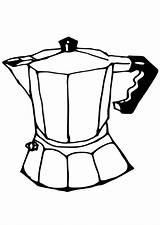 Percolator Coffee Coloring sketch template