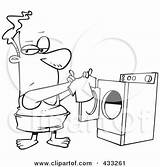 Laundry Clipart Room Dryer Man Coloring Cartoon Pages Line Fresh Holding Tiny Shirt Rf Royalty sketch template