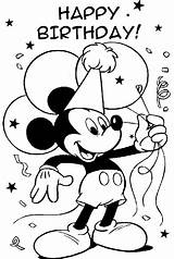 Mickey Mouse Coloring Birthday Pages Happy Minnie Clubhouse Balloons Party Bring Printable Disney Balloon Drawing Print Cake Color Tocolor Getcolorings sketch template