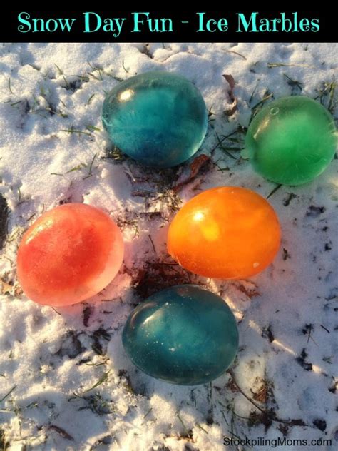 snow day fun ice marbles