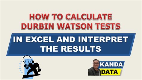calculate durbin watson tests  excel  interpret  results