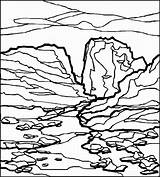 Landschaft Landschaften Paysages Landschappen Felsige Kleurplaten Malvorlage Ausmalbild Animaatjes Malvorlagen1001 sketch template