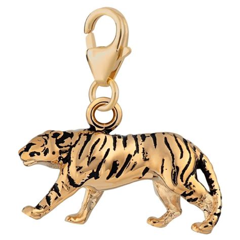 gold plated tiger charm