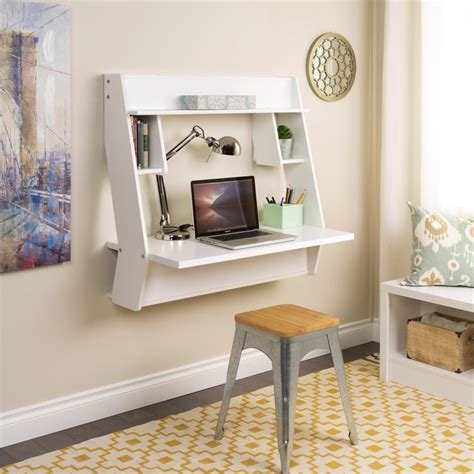 wall mounted desks  save room  small spaces