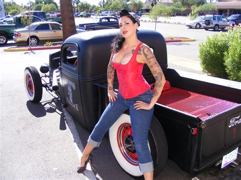 Hot Rod Pin Up Girl Tattoo Designs Tatto Pictures