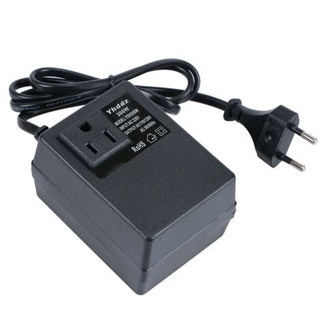 voltage step  converter transformer eu plug travel adapter