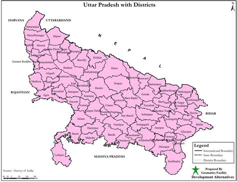 uttar pradesh political map  elsetge  political map india world