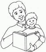 Father Clipart Dad Parents Parent Cliparts Playing Clip Child Reading Happy Mother Overwhelmed Library Fathers sketch template
