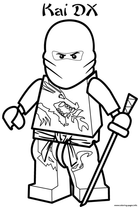 kai ninjago  coloring pages printable