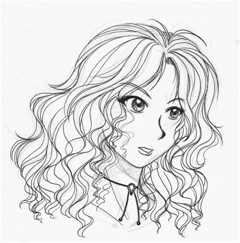curly cartoon hair coloring coloring pages