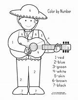 Coloring Mayo Cinco Pages Printable Color Kids Number Numbers Holiday Print Activities sketch template