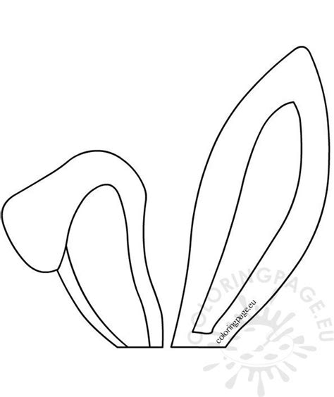 printable bunny ears pattern coloring page
