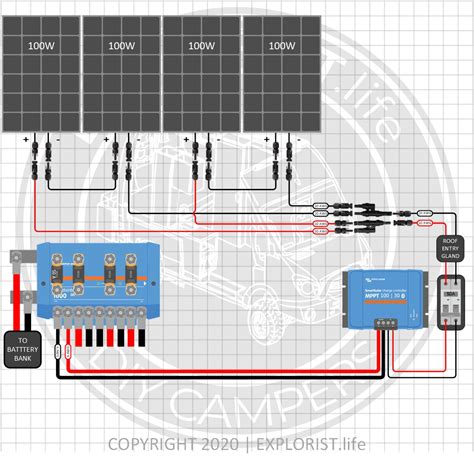 renogy solar wiring diagram amazon  renogy  watts  volts monocrystalline solar starter