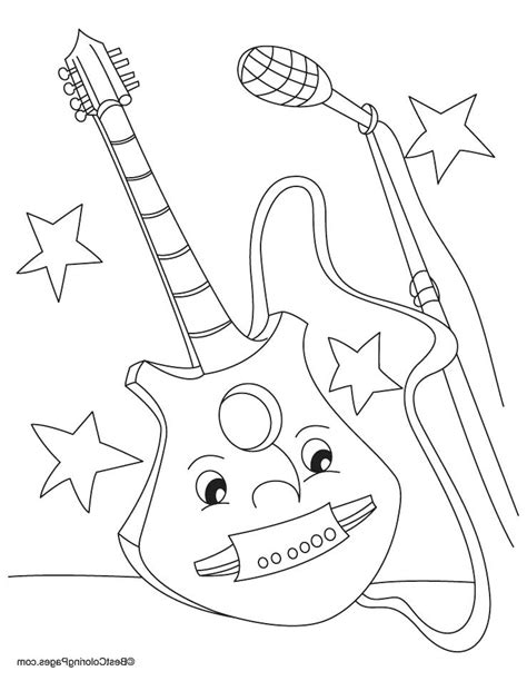 electric guitar coloring page images
