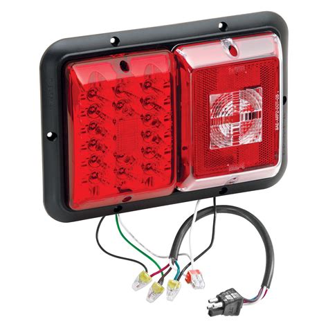 bargman      series led double red tail light  incandescent backup black