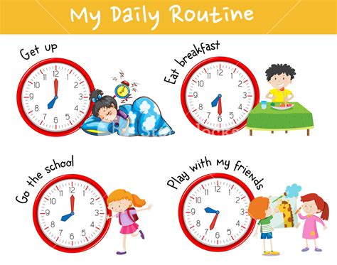 daily routine clipart   cliparts  images  clipground