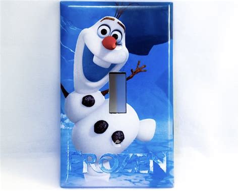 funny smiling snowman ice skating olaf frozen single light