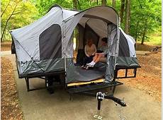 ATV Utility Trailer with Camping Tent UTV Motorcycle Quad Toy Hauler