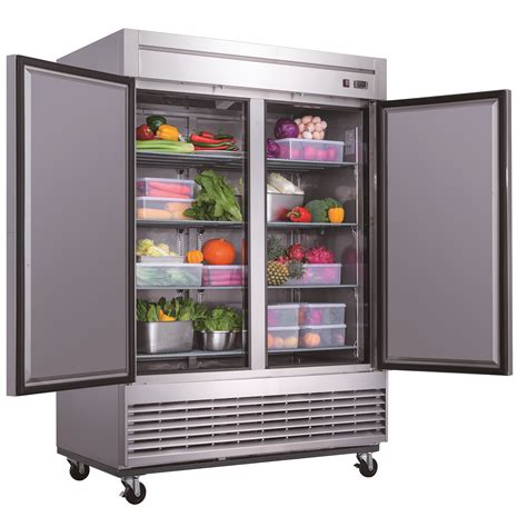 dr  cu ft  door commercial refrigerator  stainless steel dukers appliance  usa