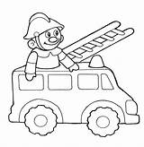 Fire Engine Coloring Pages Truck Print sketch template