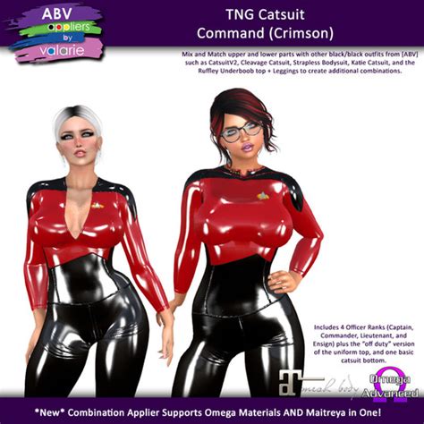 Second Life Marketplace [abv] Tng Catsuit Command Crimson