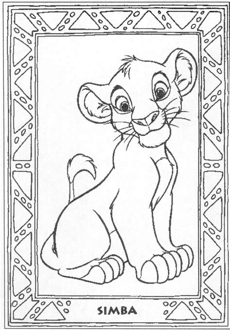 disney lion king simba coloring pages